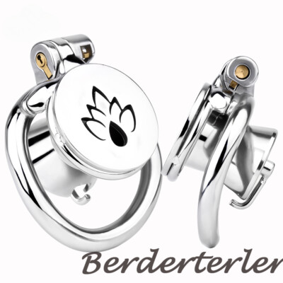 Male Chastity Cage Flat Cages Chastity Belt with PA Ring Locking Chastity Device