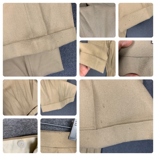 Vintage 1970s Pants 33X28 Barry1980s Pants Mens Pleated Wool Trouser Brown - Picture 11 of 11