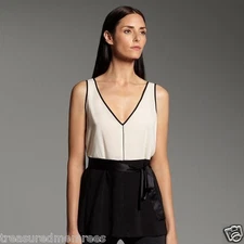 Narciso Rodriguez Sleeveless Georgette Blouse ~ Medium (8-10) ~ NWT 