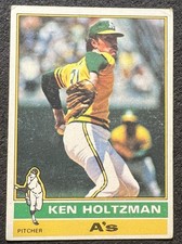 1976 TOPPS KEN HOLTZMAN (OAKLAND A'S) #115 VG OC