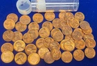1957 D LINCOLN CENT ROLL 50 COINS UNCIRCULATED