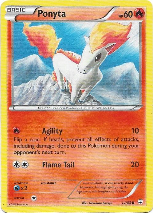Ponyta 14/83 Common Generations Pokemon Near Mint