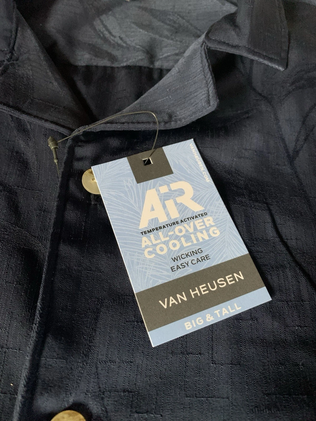 Van Heusen Air All-Over Cooling Short Sleeve 2XLTall (Palm Leaf)
