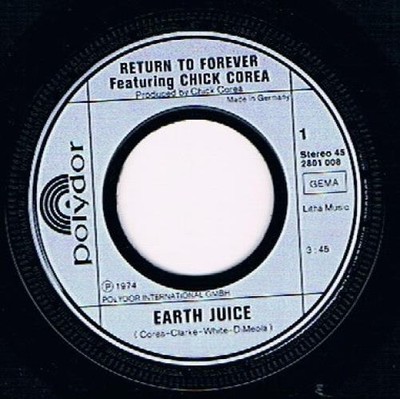 Return To Forever Featuring Chick Corea - Earth Juice (7'')