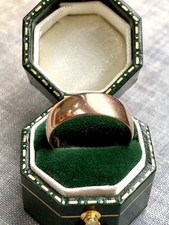 Antique 9ct Rose Gold Wedding Band - Size N, 1916