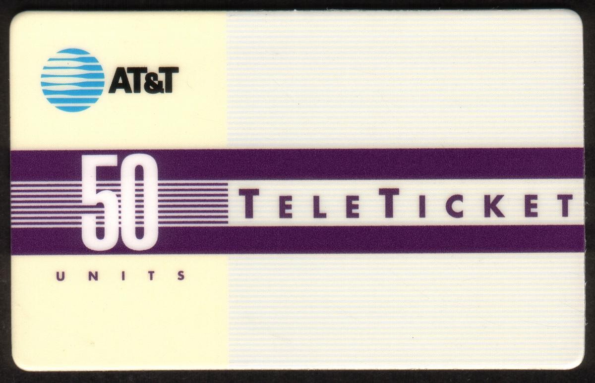 50u 'TeleTicket' Line Design (Group 2 = 'AMATx/bar') English Phone Card