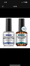 Morovan Professional Nail Prep Dehydrate Acid-Free Primer, 2 Sets - 4 Bottles
