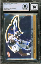 2001 Pacific Prism Atomic Die-Cut #13 Ray Lewis Ravens BGS Auto 10
