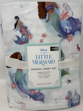 New Pottery Barn Kids Disney Little Mermaid QUEEN 4-Piece Sheet Set
