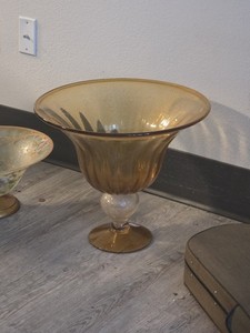 signed murano art glass centerpiece bowl large
