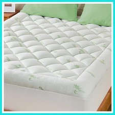 King Mattress Topper, Viscose Derived from Bamboo Thick Pillow Top Mattress P...