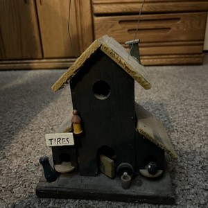 handmade wooden bird houses