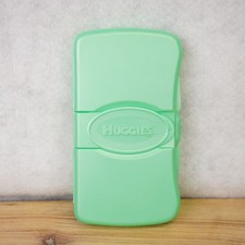 Huggies Baby Diaper Wipes Plastic Container Case Green Travel Size Pop Up Empty
