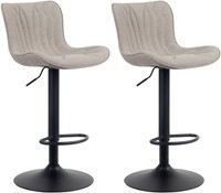 2Er Set Barhocker Linus Stoff Taupe