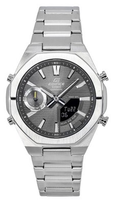 Casio Edifice Analog Digital Grey Dial Quartz Sports ECB-S10D-8A Men's Watch