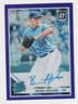 2019 DONRUSS OPTIC PURPLE PRIZM 92/125 RATED ROOKIE AUTOGRAPH BRAD KELLER ROYALS