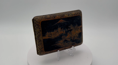 Cigarette Case Japanese Mount Fuji Vintage Smoking Box Collectible