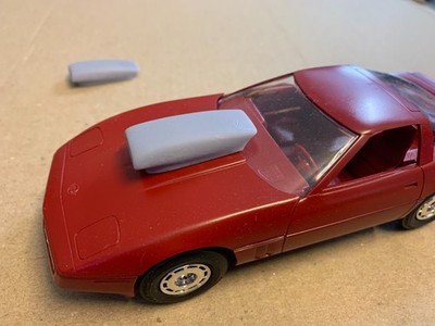 2 Resin Pro Stock Street Snorkel Hood Scoops Drag Race 40mm x 18mm x 10mm  1/25