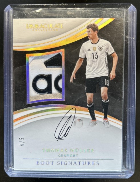 2017 Immaculate Thomas Muller Boot Signatures Adidas Logo Patch Gold Auto #/5