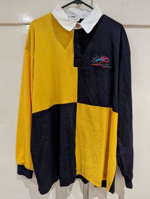 Vintage Spring Racing Carnival Rugby Jumper Size XL-2XL Embroidered Horse Vintage Spring Racing Carnival Rugby Jumper Size XL-2XL Embroidered Horse