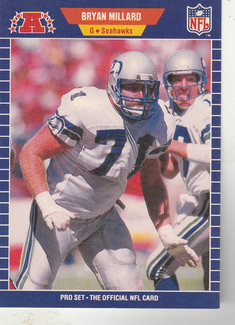 FREE SHIPPING-MINT-1989 Pro Set  #397 Bryan Millard SEAHAWKS