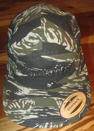 MassRoot Herren Baseballkappe, Mütze, Tarnung, grün, Strapback, NEU