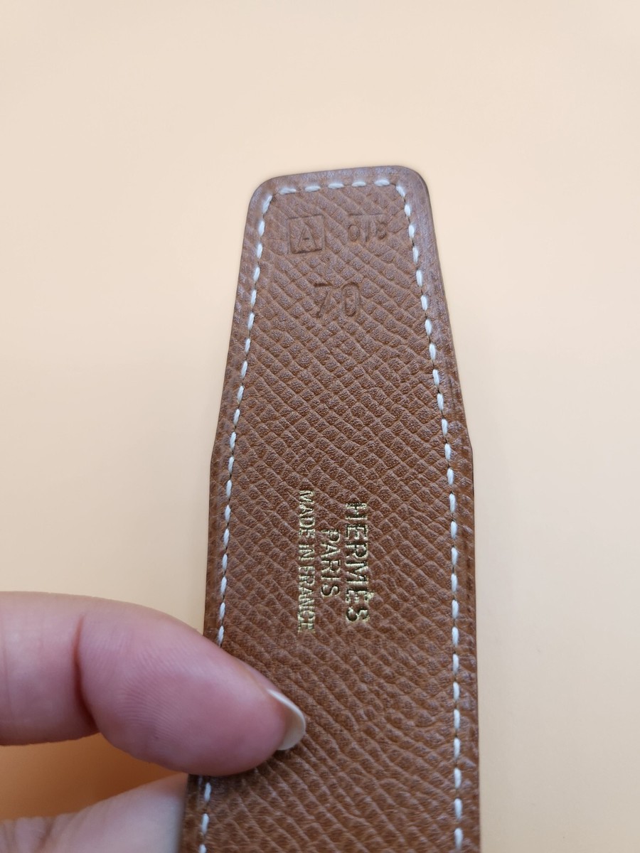 Authentic HERMES Belt STRAP ONLY Reversible Classic Gold Black