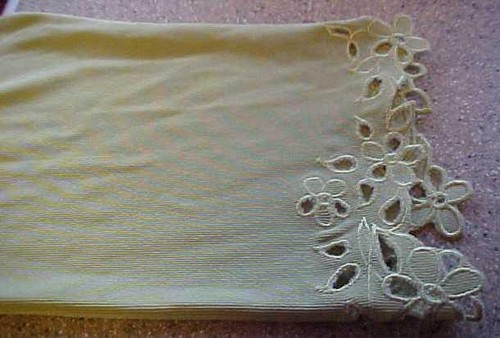 NEW CITIKNITS M GREEN CUT OUT EMBROIDERY SLEEVES CARDIGAN 46" B ACETATE SPANDEX - Picture 4 of 6