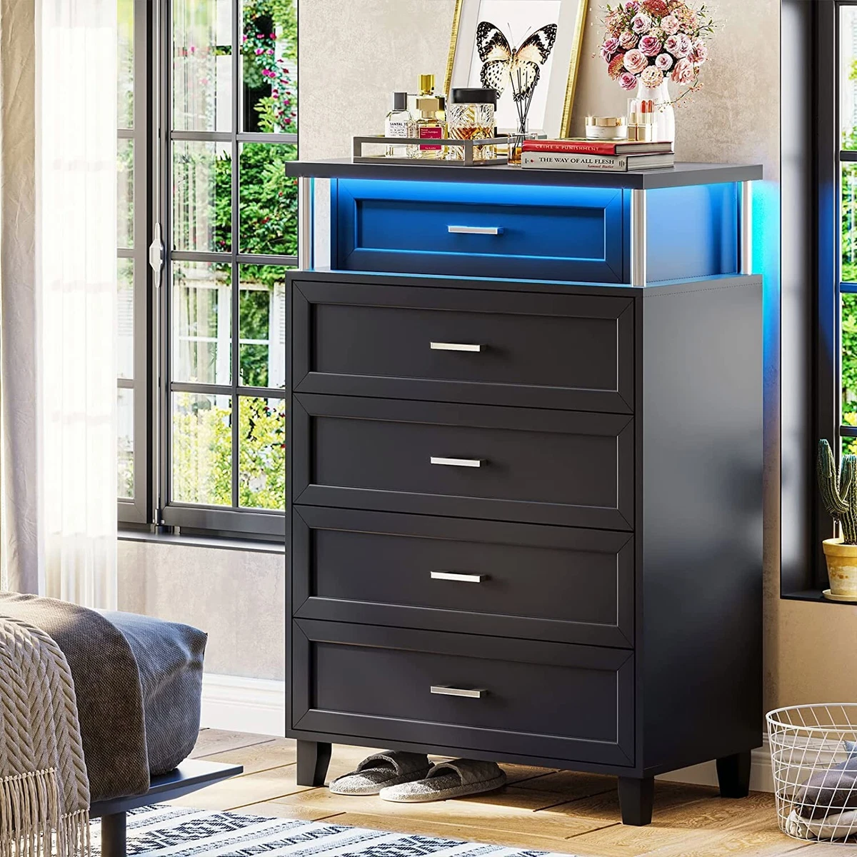 Tall black dresser deals