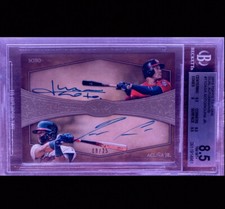Ronald Acuna Juan Soto 2019 Tier One Dual Auto 1st Ever On Card Dual BGS 10 Auto