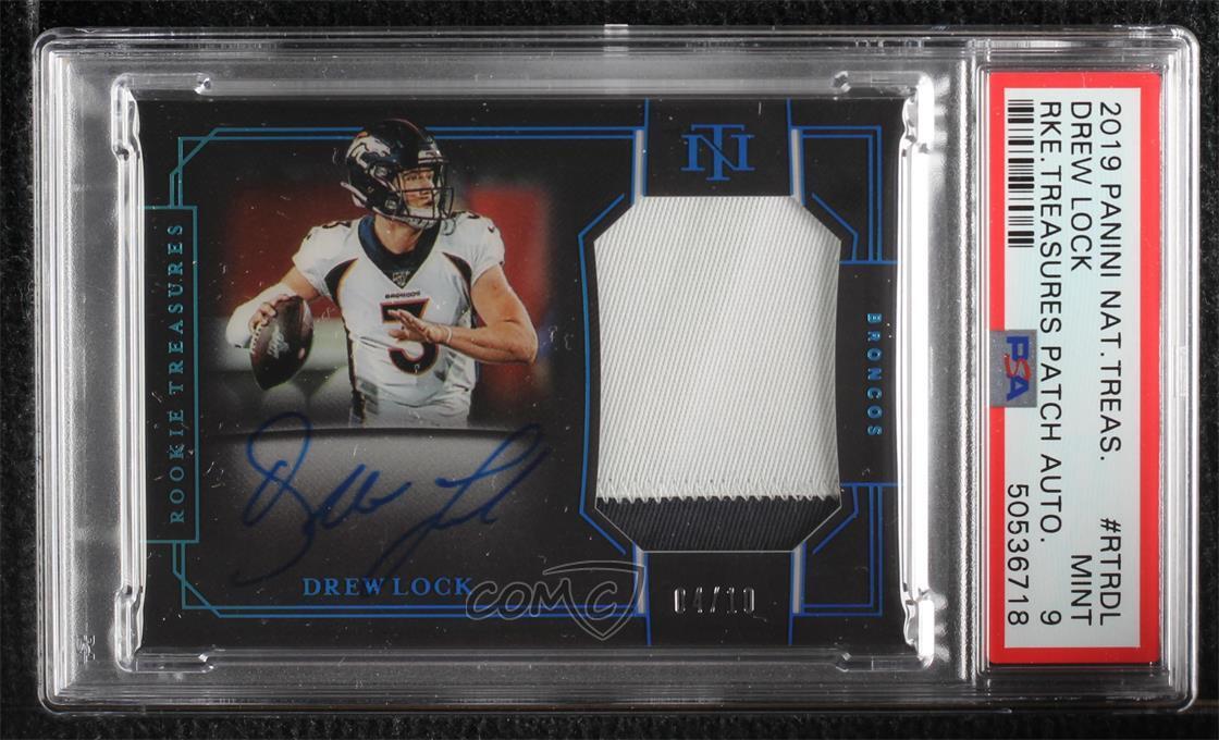 Drew Lock Panini National Treasures Rookie Treasures Patch Autograph #RTRDL Base
