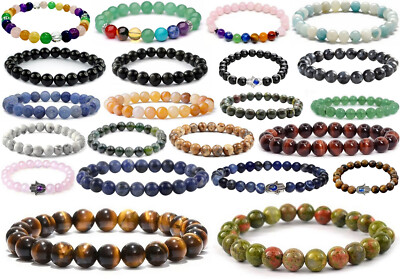 StonesnStars Armband aus Naturstein, Heilstein, dehnbar, Geschenkidee