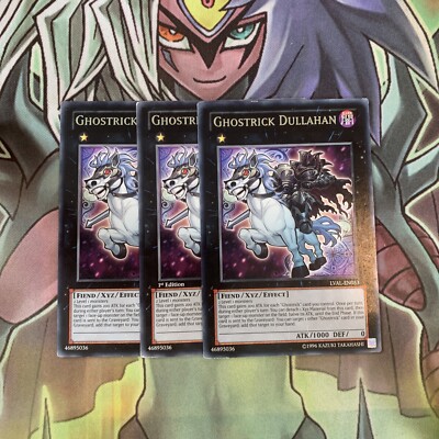 LVAL-DE053 x3 Ghostrick Dullahan Rare Top Zustand Yugioh