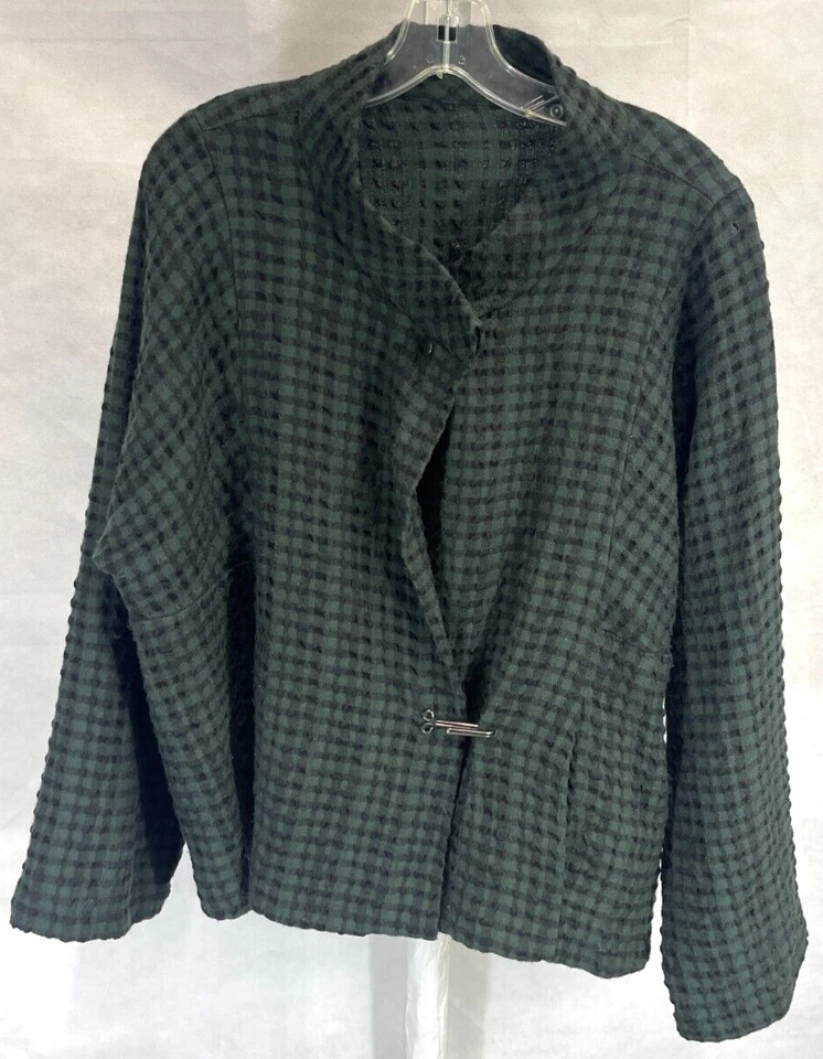 Blazer Babette verde a cuadros para mujer talla L Foto 3 de 4