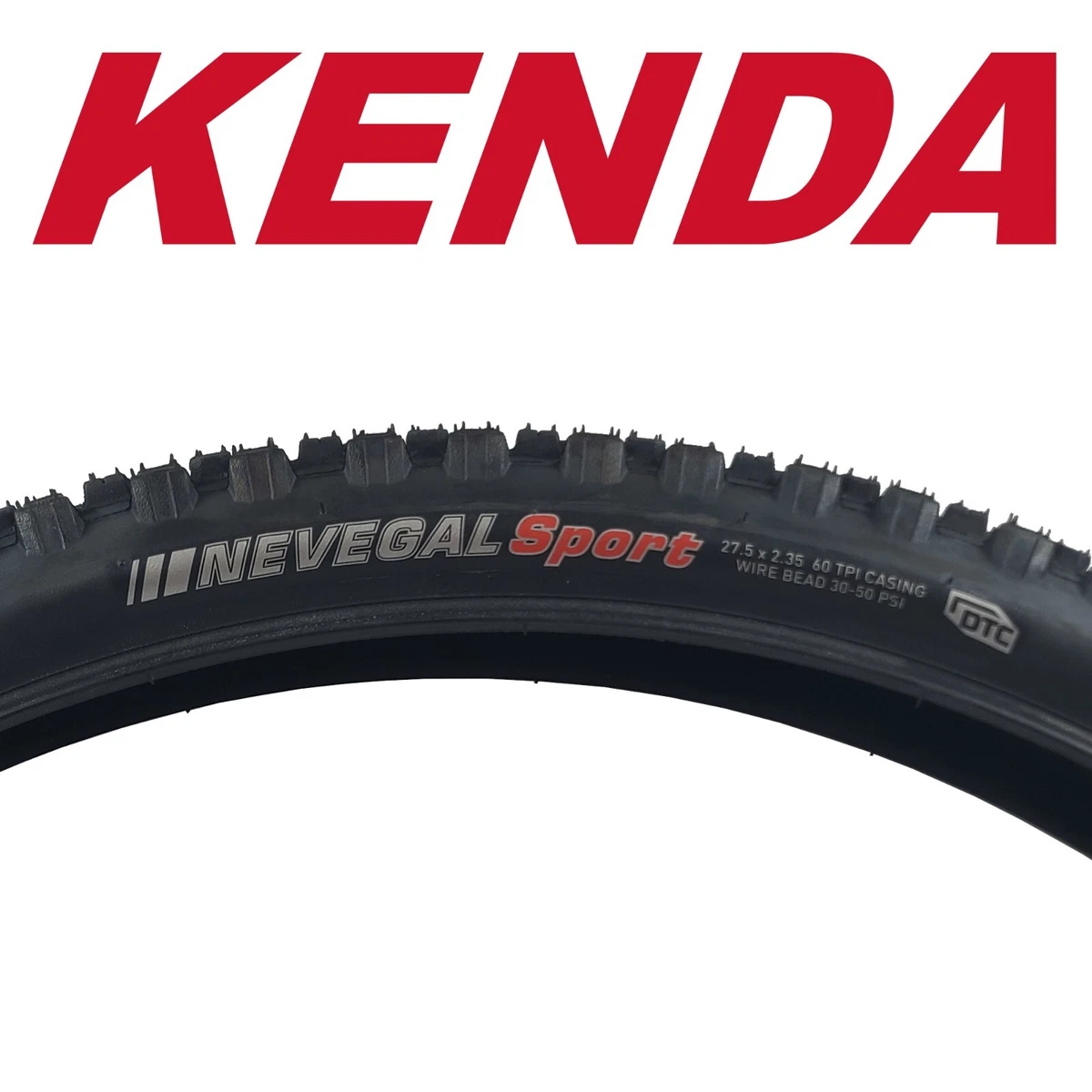 Pneus Vélo Kenda 27.5x2.4 - Paire De 2, Pour VTT, Ville, VAE (Clincher)