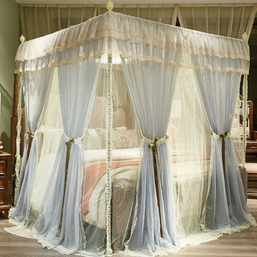 Doppellagig Romantisches Bettnetz Moskitonetz Luxusbett Baldachin Bettvorhang - Bild 22 von 33