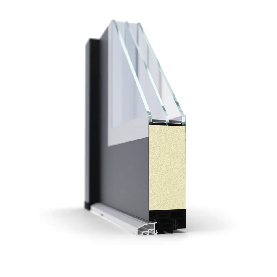 LAGERVERKAUF! Haustür Alu-Stahl Tür DS68AC mit Griffset DIN Rechts 100x200 cm - Bild 3 von 3