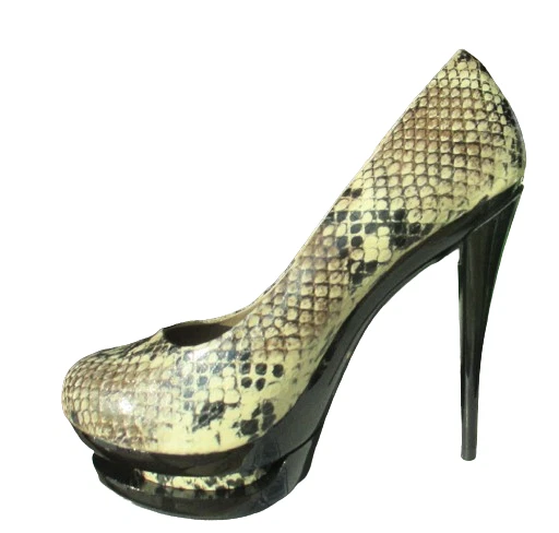 Zapatos de salón Bonnibel beige piel de serpiente (PU) Reggie-3 5" tacón de aguja con plataforma de 2" Foto 4 de 4