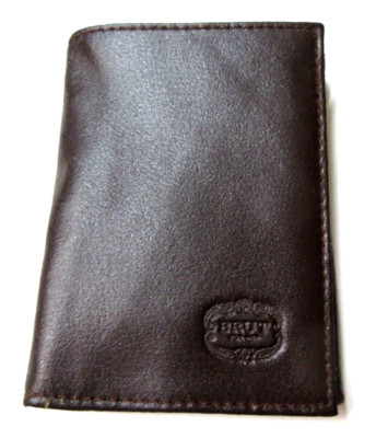 Men's Dark Brown BRUT Leather Tri Fold Wallet