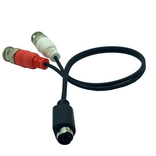 S-Video 4 Pin S-VHS Male to 2 BNC Male Connector Y Splitter Cable 4Pin Adapter - Picture 2 of 5