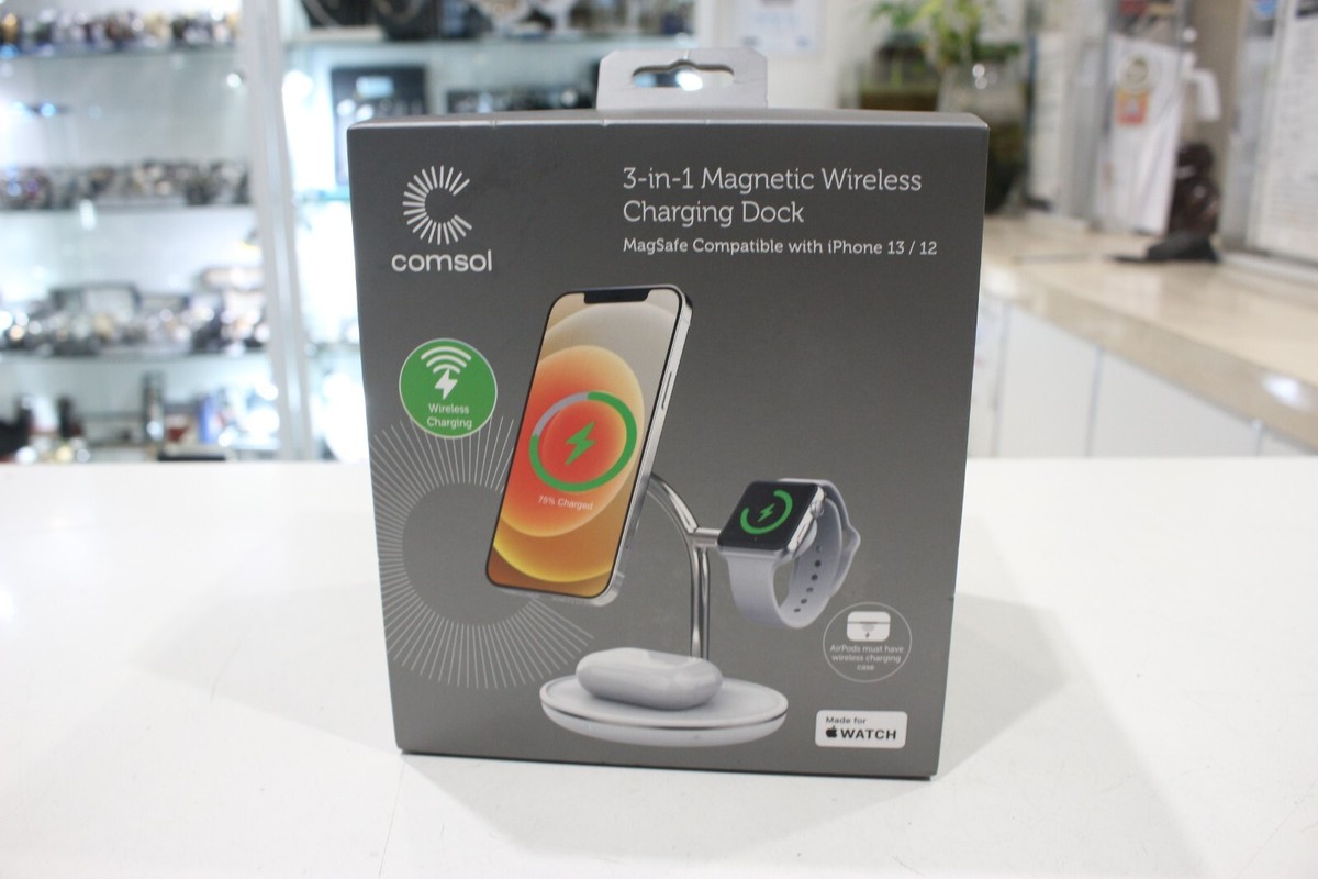Comsol 3-in-1 Magnetic Wireless Charging Dock_ Brand New