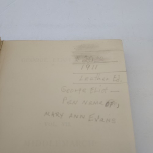 Antique Middle March Vol 1 George Eliot Miniature Edition Leather - Imagen 5 de 10
