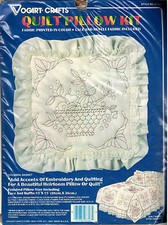 Colonial Basket 15" Pillow Embroidery Quilting Vogart Kit 8770G