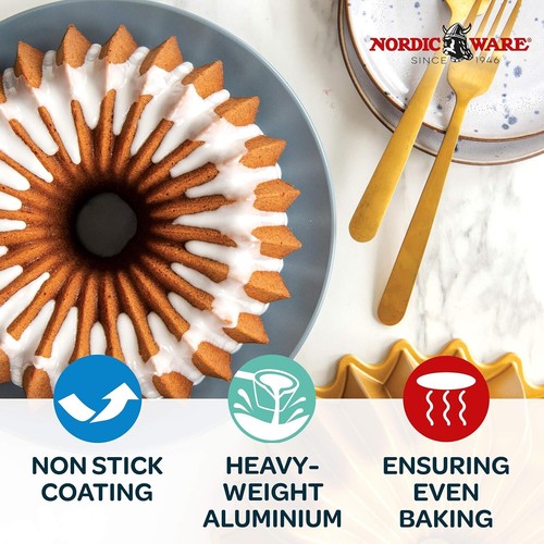 Nordic Ware Brilliance Bundt Cake Pan, Gold - Picture 5 of 5