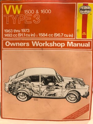 アクセサリー Haynes Manual VW TYPE3 1500&1600 VW Type 3 1500 & 1600 '63'73 (Haynes Repair Manuals) 9780900550843