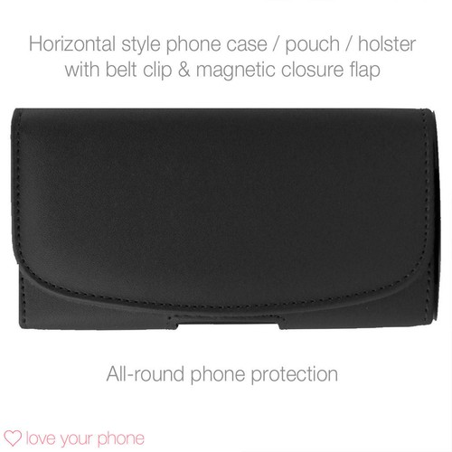 Phone Case Cover Pouch Holster w/Belt Clip✔Excellent Protection✔Horizontal✔Black - Picture 4 of 6