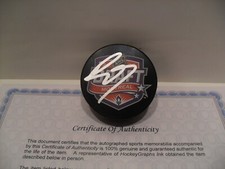Denton Mateychuk Autograph Signed 2022 NHL Draft Puck COA Columbus Blue Jackets