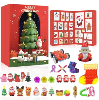 Deluxe 29-teiliger, ausklappbarer Fidget Toy Weihnachten Adventskalender
