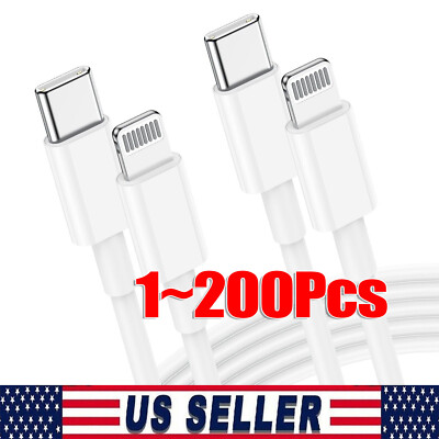 Fast Charger Cable Type USB C PD  Cord to For iPhone 14 13 12 11 Pro Max XR lot