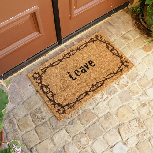 Rubber-Cal Leave Unwelcome Mat - Picture 5 of 5